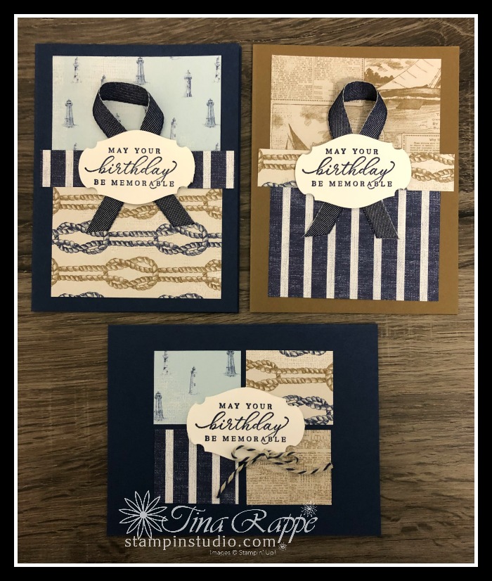 Stampin' Up! Come Sail Away Double Wonder Card Template, Stampin' Studio