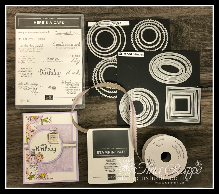 Stampin' Up! Best Dressed DSP, Here's a Card stamp set, Stampin' Studio