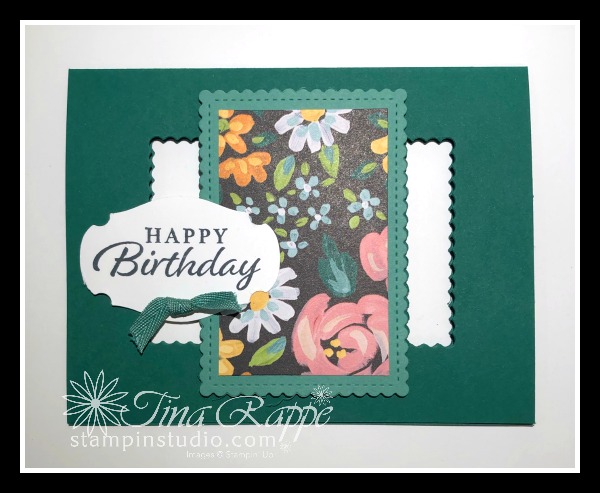 Stampin' Up! Happy Thoughts stamp set, Flower & Field DSP, Fun Fold cards, Stampin' Studio