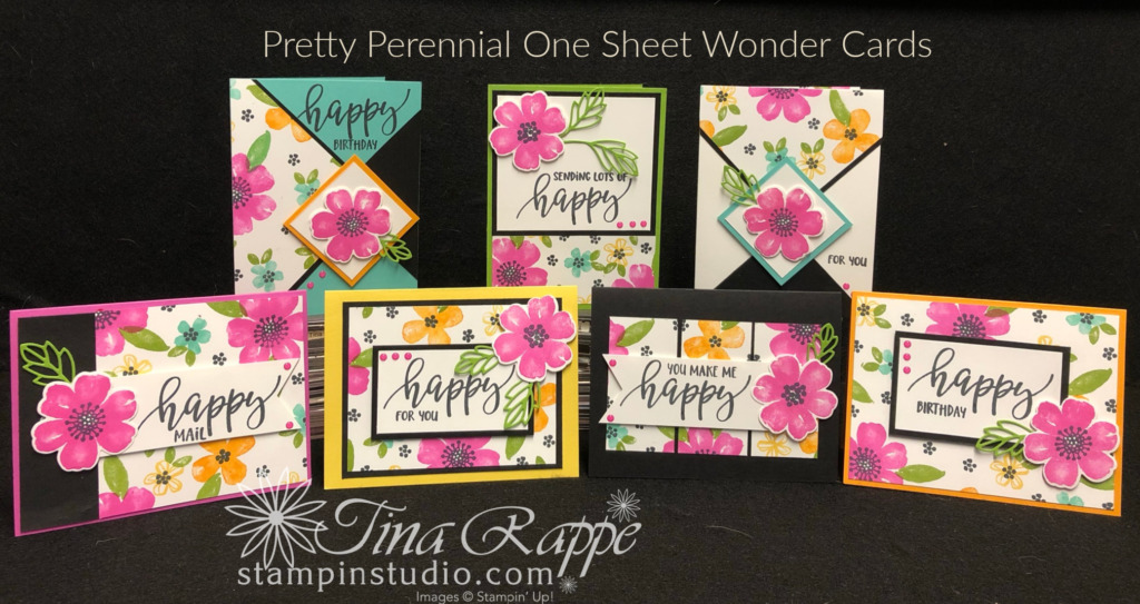 Stampin' Up! Pretty Perennials Bundle, One Sheet Wonder Cards, Stampin' Sisters Retreat, Stampin' Studio