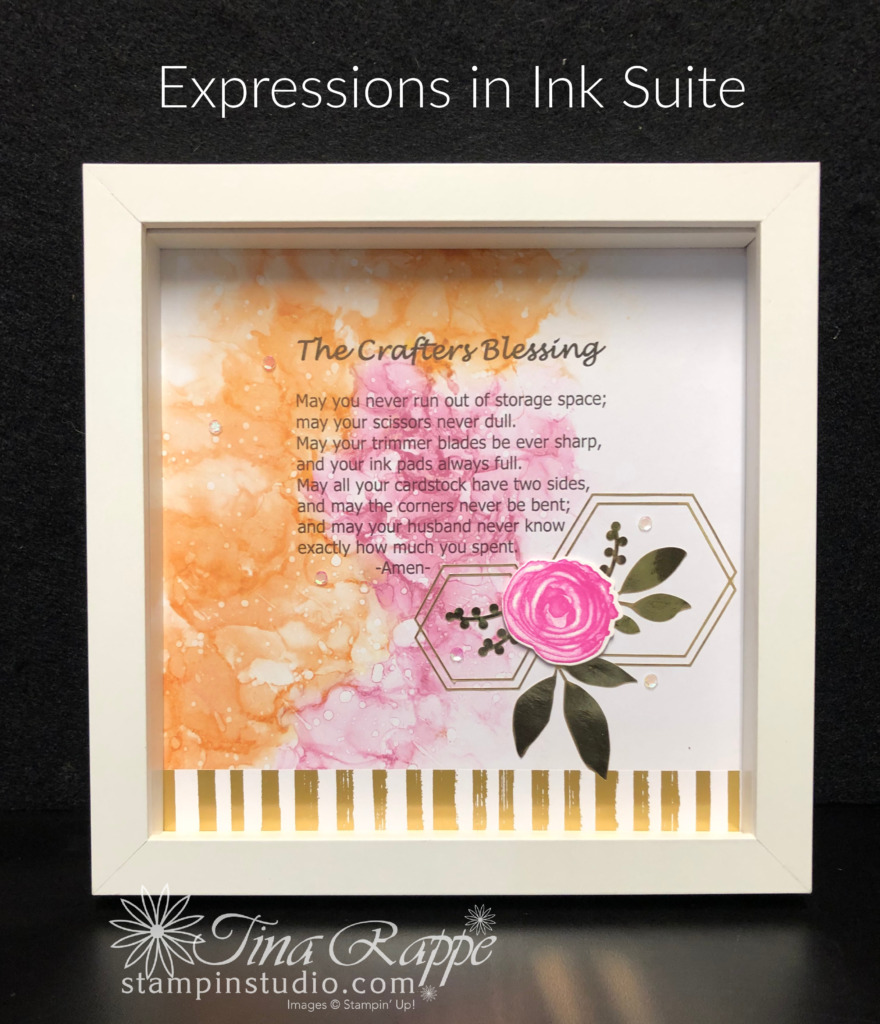 Stampin' Up! Expressions in Ink Bundle, Artistically Inked stamp set, Framed Art, Stampin Studio