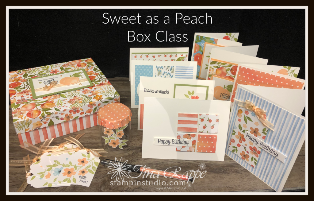 Stampin' Up! Sweet as a Peach stamp set, Gift Box set, Stampin' Studio
