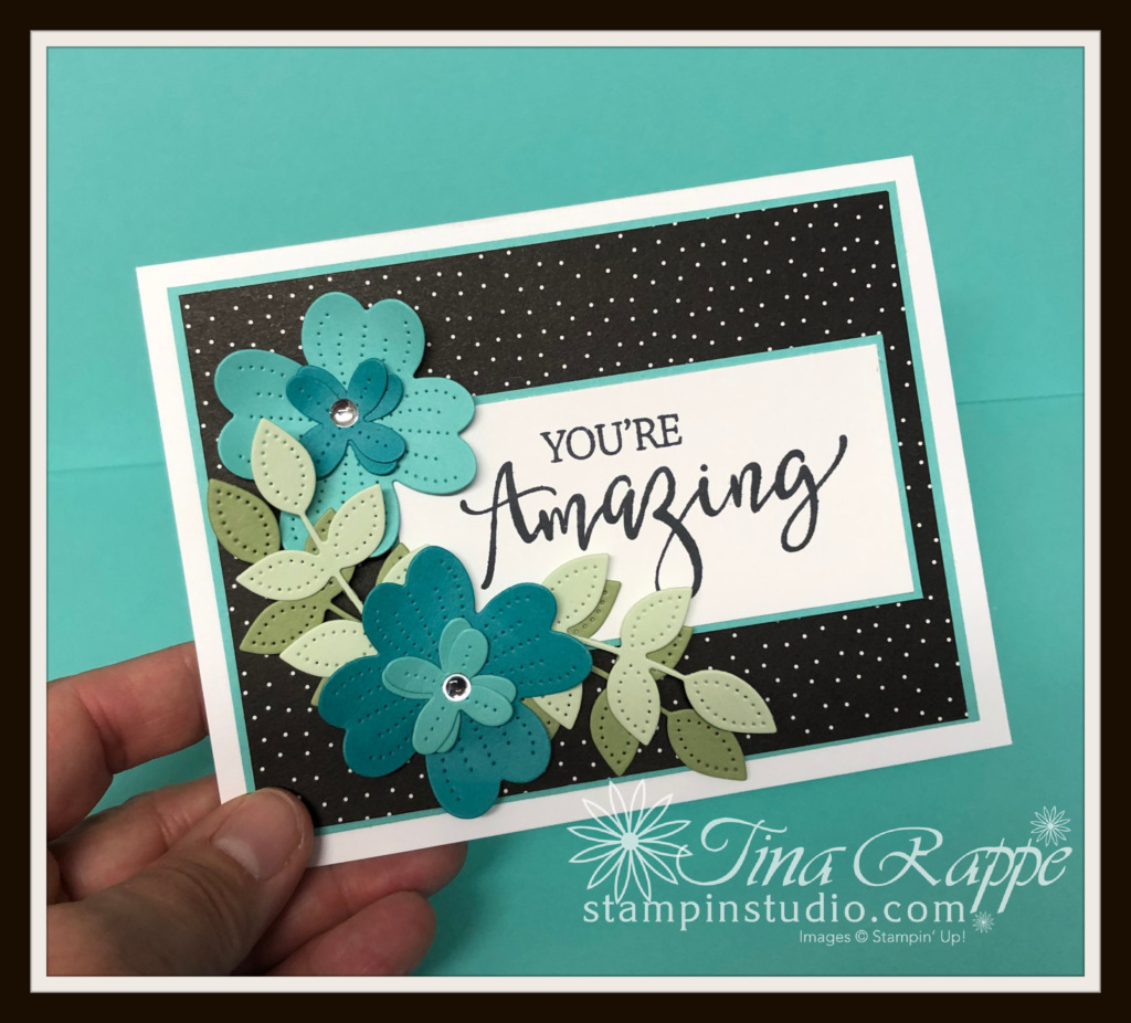 Stampin' Up! Create With Friends stamp set, Pierced Blooms Dies, Stampin' Studio