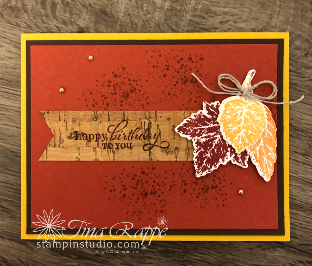 Stampin' Up! Gorgeous Leaves Bundle, Cork Specialty Paper, Stampin' Studio