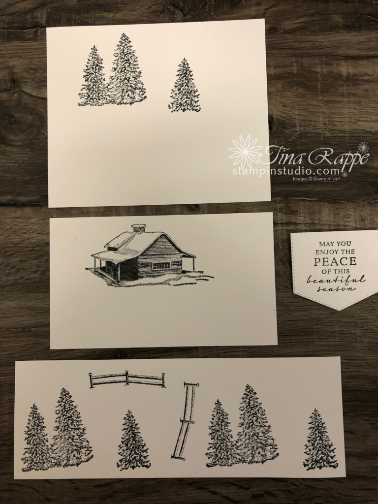 Stampin' Up! Peaceful Cabin stamp set, Cabin Dies, Peaceful Place Suite, Stampin' Studio