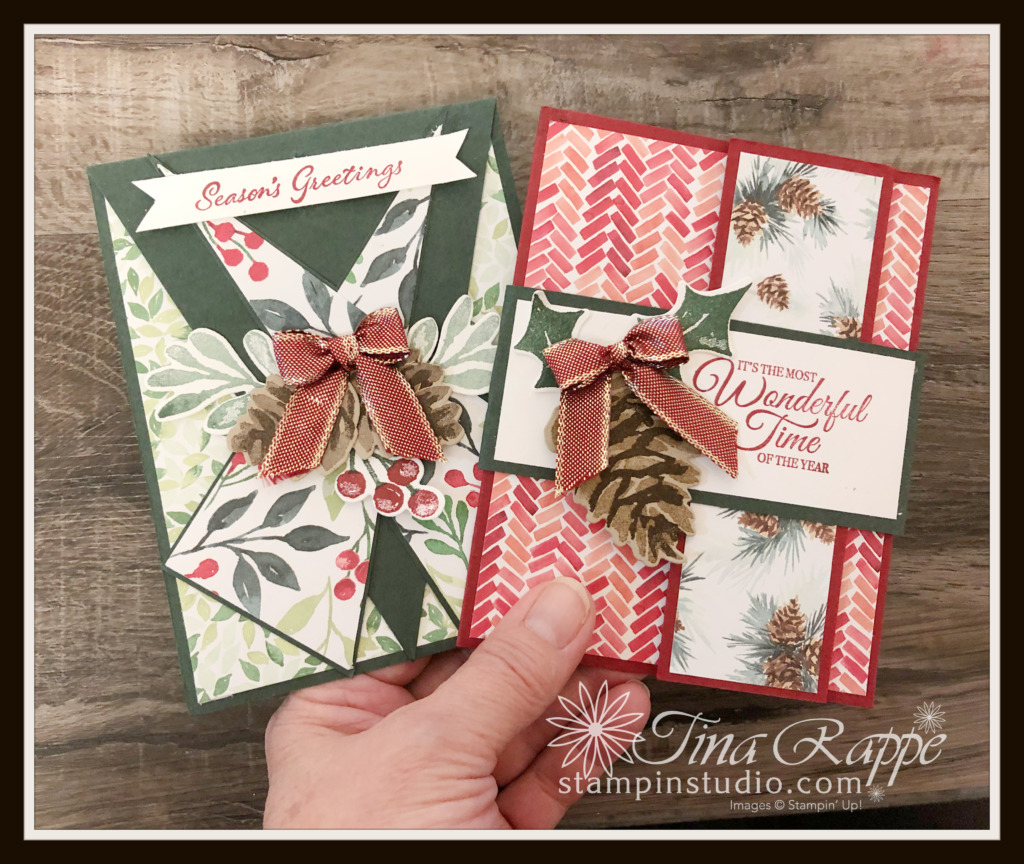 Stampin' Up! Christmas Season Bundle, Painted Christmas DSP, Fun Folds, Stampin' Studio