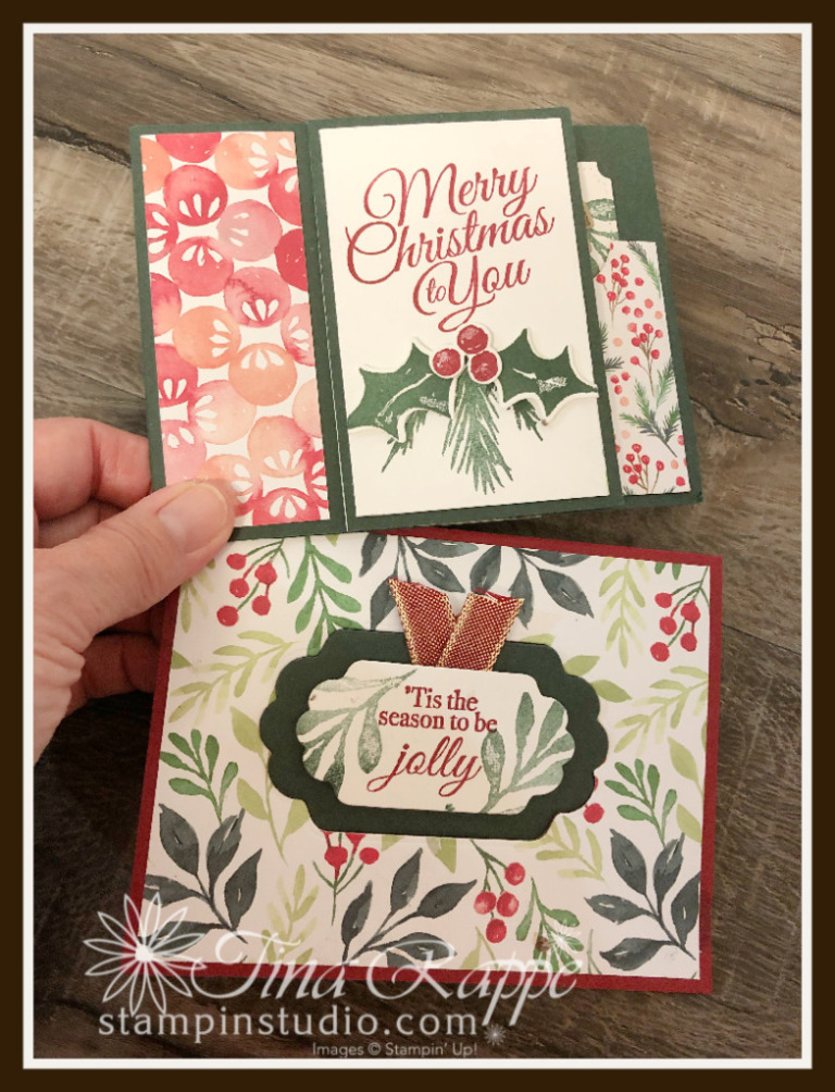 Painted Christmas Suite Fun Fold Cards - Stampin' Studio