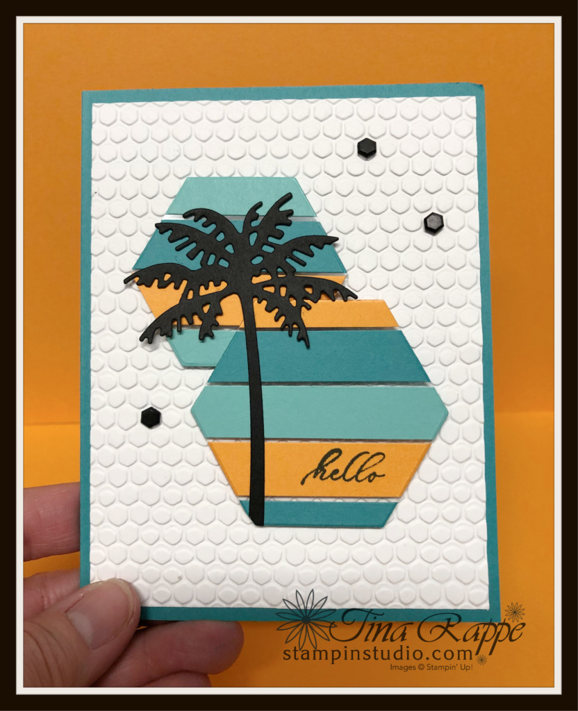 Stampin' Up! Palms Dies, Beautiful Shapes Dies, Stampin' Studio