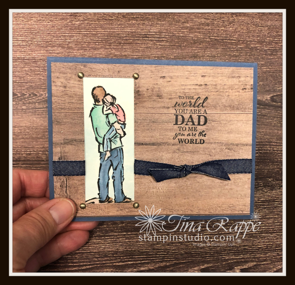 Stampin' Up! A Good Man stamp set, Water coloring, Masculine Card, Stampin' Studio