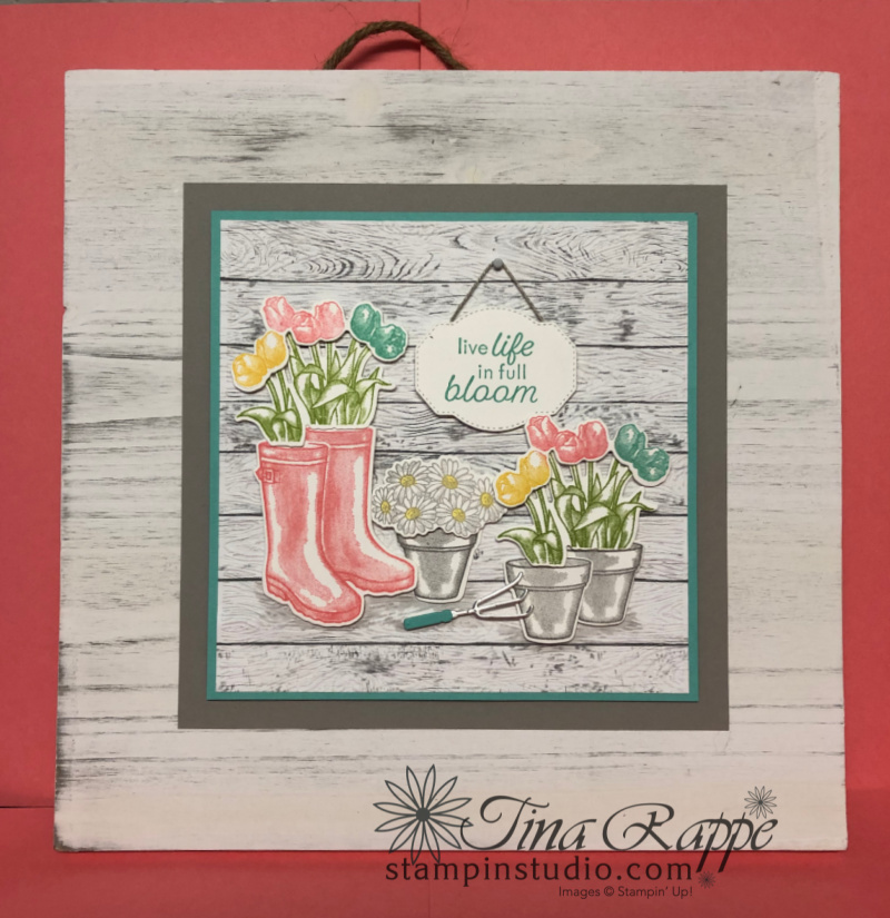 Stampin' Up!, Flowering Rainboots Bundle, Framed Art, Stamp Crop & Cruise, Stampin' Studio