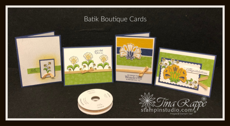 Stampin' Up! Batik Boutique Cards, Stamp Crop & Cruise Stampin' Studio