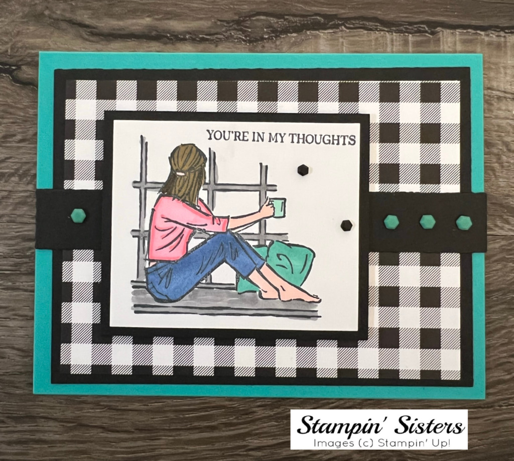 Stampin' Up!, In the Moment stamp set, Adhesive Backed Hexagons, Stampin' Sisters Retreat. Stampin' Studio