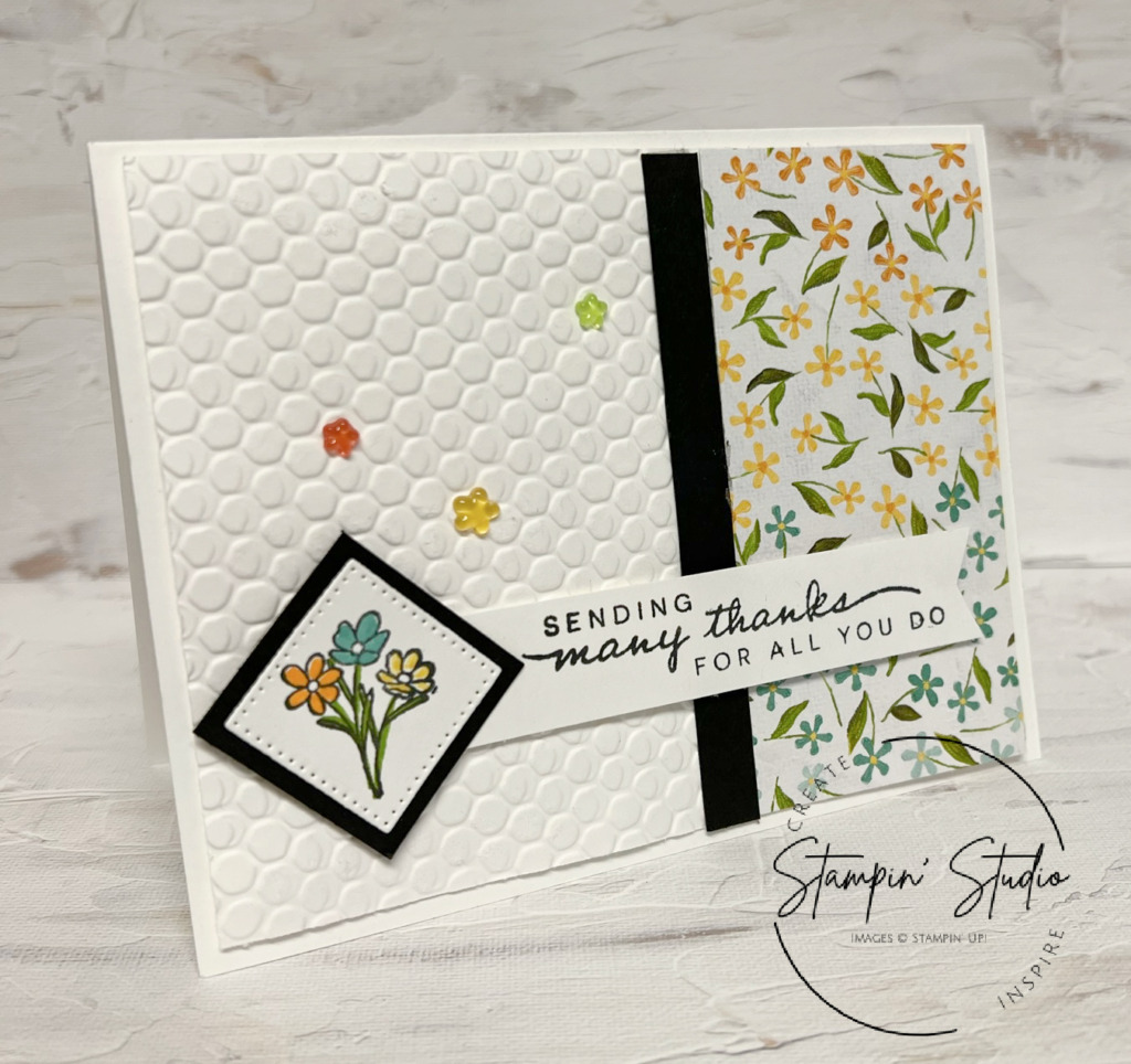 Stampin' Up! Happiness Abounds stamp set, Hues of Happiness DSP, Stampin' Studio