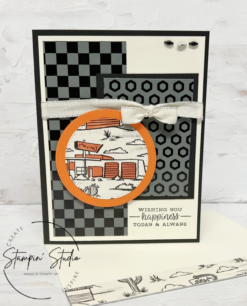 Stampin' Up! Masculine Cards, Ready to Ride DSP, Potted Geraniums stamp set, Stamp Crop & Cruise, Stampin' Studio