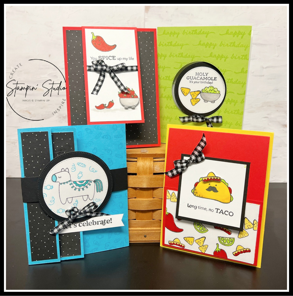 Stampin' Up! Taco Fiesta stamp set, Fun Folds, Stamp Crop & Cruise Retreat, Stampin' Studio