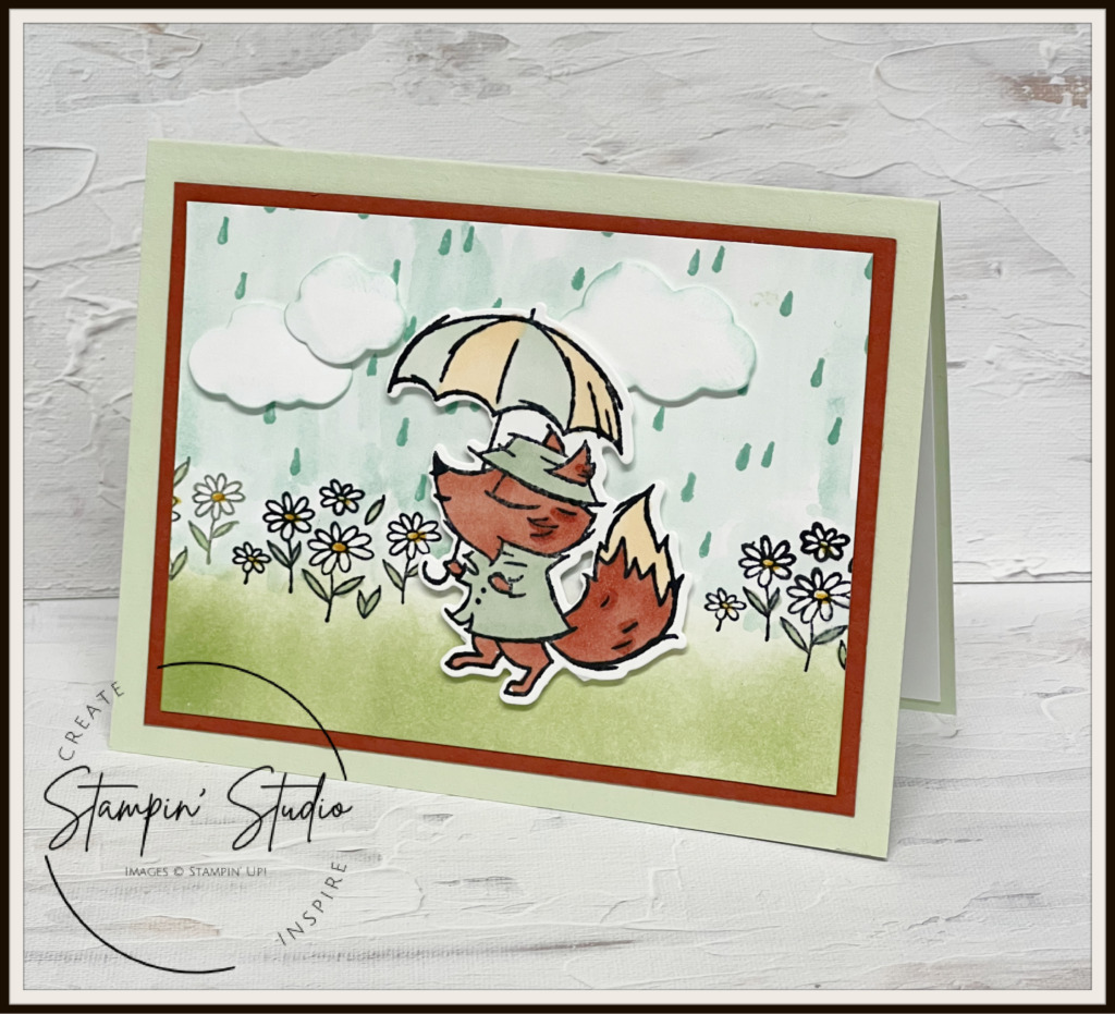 Stampin' Up! Playing in the Rain stamp set, Playing in the Rain Dies, Baby Shower, Stampin' Studio